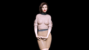 Картинка 3д+графика люди+ people фон взгляд девушка