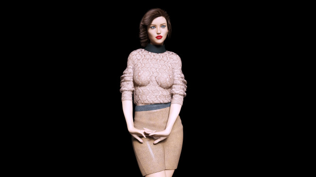 Обои картинки фото 3д графика, люди , people, фон, взгляд, девушка