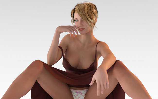 Обои картинки фото 3д графика, люди , people, фон, взгляд, девушка