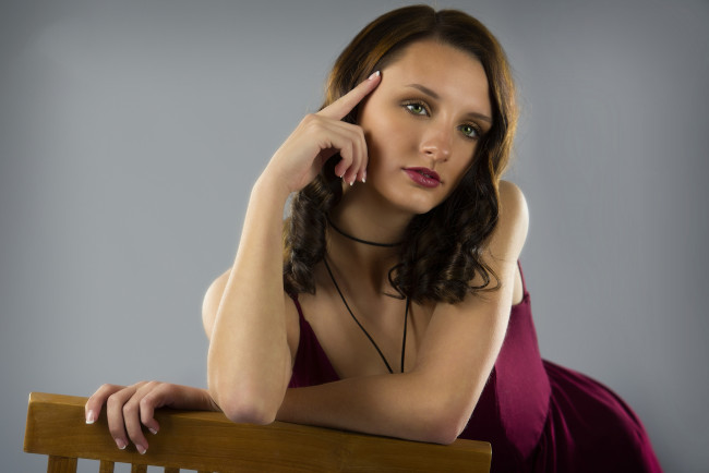 Обои картинки фото девушки, -unsort , брюнетки,  шатенки, лицо, взгляд