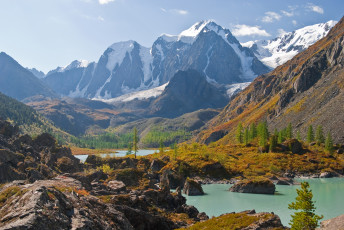 Картинка колыма +шавлинские+озера природа реки озера шавлинские лес красота пейзаж осень вода