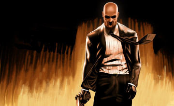 Картинка видео+игры hitman пистолет фон мужчина