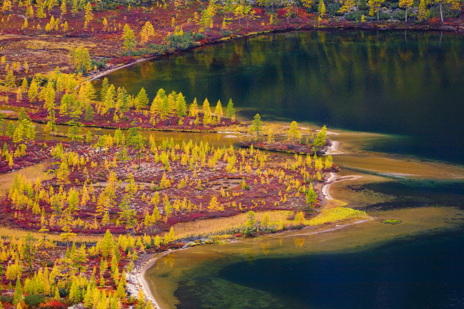 Обои картинки фото колыма,  озеро джека лондона, природа, реки, озера, пейзаж, вода, осень, джек, лондон, озеро, лес, красота