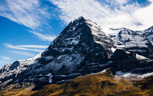 Обои картинки фото природа, горы, снег, гора