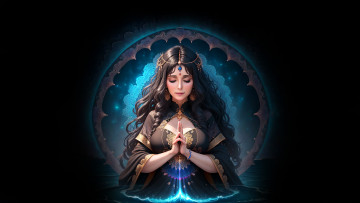 Картинка фэнтези девушки нейросети графика нейроарт ai art нейронные сети рисунки нейро искусство