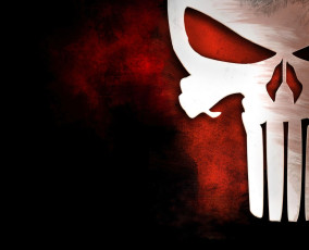 обоя видео игры, the punisher, череп, значок