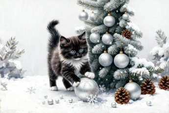 Картинка рисованное животные +коты кот кошка котёнок