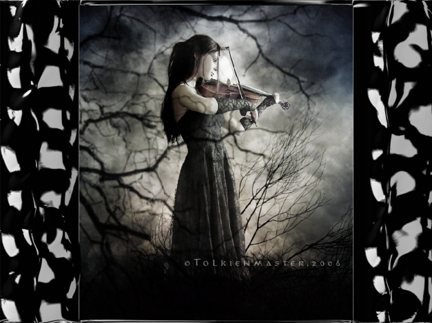 Обои картинки фото melody, in, the, pale, gloom, фэнтези, девушки