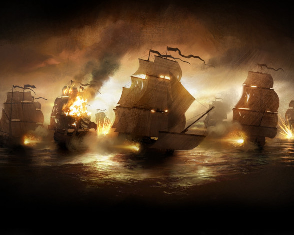 Обои картинки фото корабли, рисованные