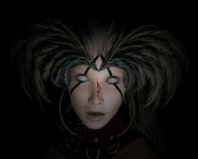 Картинка 3д графика horror ужас лицо