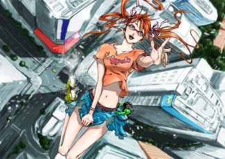 Картинка аниме air gear noyamano ringo девушка город