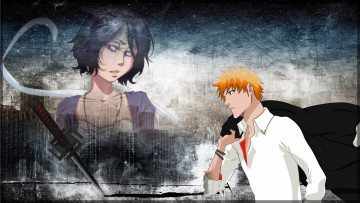 Картинка bleach аниме рукия кучики ичиго куросаки