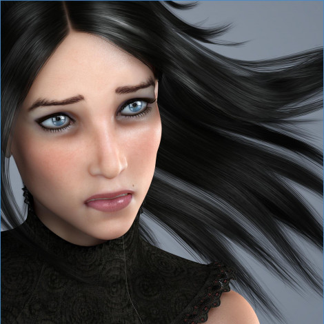 Обои картинки фото 3д, графика, portraits, портрет, девушка, взгляд