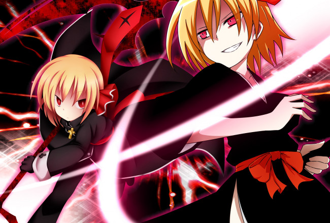 Обои картинки фото аниме, touhou, румия