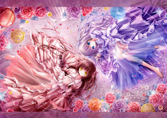 Обои картинки фото аниме, *unknown, другое, цветы