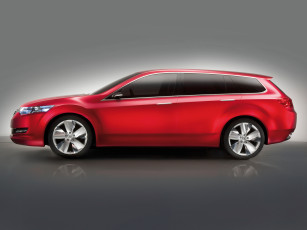 обоя автомобили, honda, accord, tourer, concept, 2007г, красный
