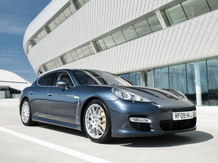 Картинка автомобили porsche panamera 2009 970 uk-spec turbo синий