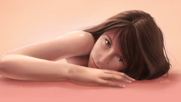 Картинка фэнтези девушки взгляд глаза карие брюнетка девушка