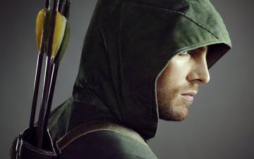 Картинка кино+фильмы arrow+ сериал капюшон зелёный профиль мужчиина стрелы