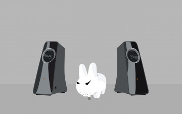 Картинка рисованные минимализм кролик колонки