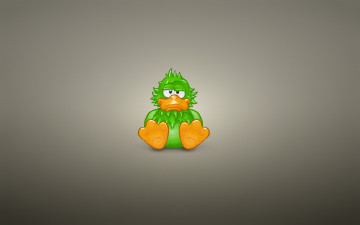 Картинка утка+зеленая рисованные минимализм duck зеленая утка