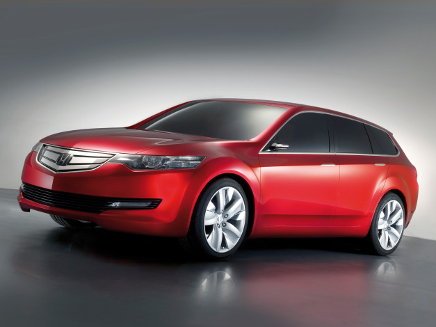 Обои картинки фото автомобили, honda, accord, tourer, concept, 2007г, красный