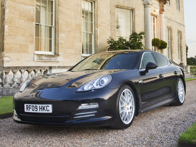 Обои картинки фото автомобили, porsche, turbo, uk-spec, 970, 2009, panamera