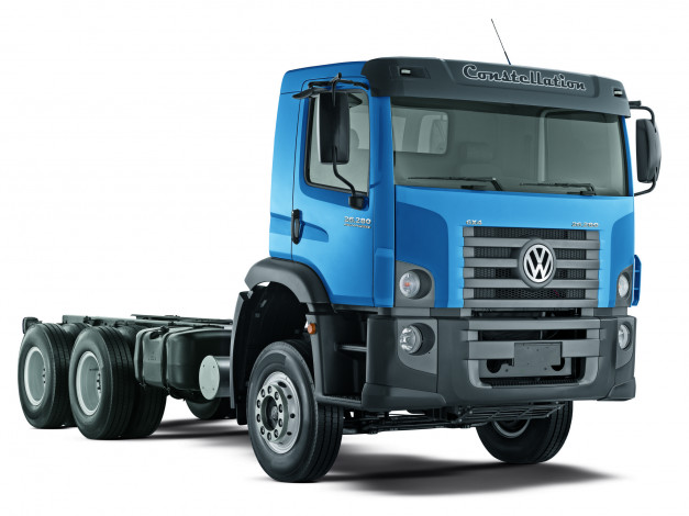 Обои картинки фото автомобили, volkswagen, constellation, 26-280, 2011, синий