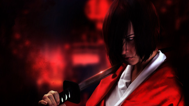 Обои картинки фото фэнтези, фотоарт, катана