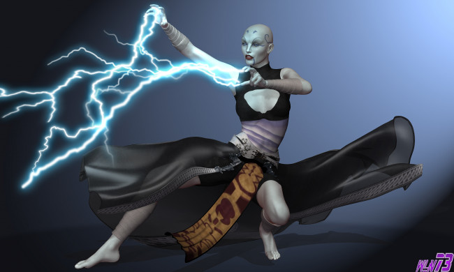 Обои картинки фото 3д графика, fantasy , фантазия, девушка, молния