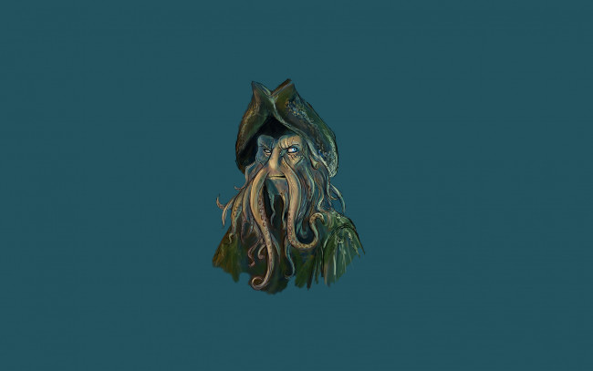 Обои картинки фото дейви джонс, рисованные, кино, дейви, джонс, davy, jones, пираты, карибского, моря, pirates, of, the, caribbean