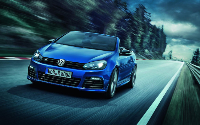 Обои картинки фото volkswagen golf r cabriolet, автомобили, volkswagen, ag, концерн, германия, автомобилестроение