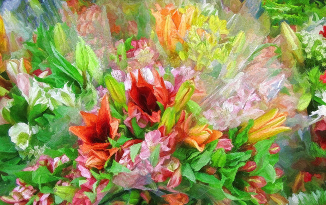 Обои картинки фото разное, компьютерный дизайн, цветы