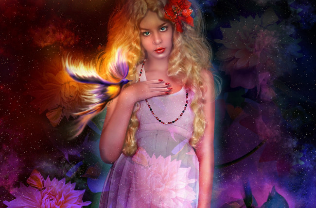 Обои картинки фото фэнтези, фотоарт, девушка