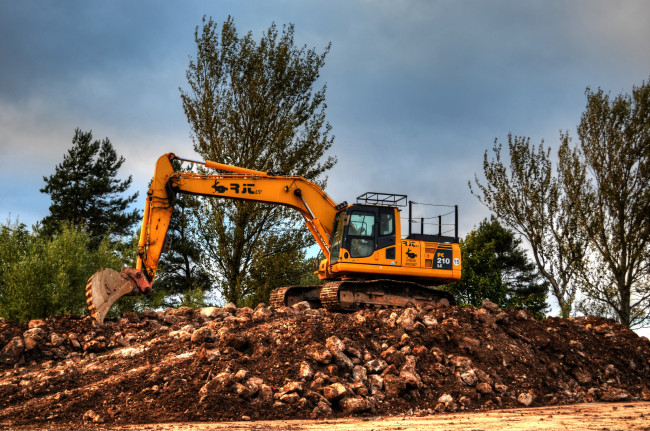 Обои картинки фото техника, экскаваторы, экскаватор, гусеничный