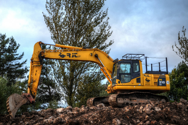 Обои картинки фото техника, экскаваторы, экскаватор, гусеничный