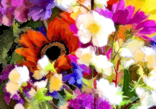 Обои картинки фото разное, компьютерный дизайн, цветы