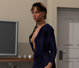 Картинка 3д+графика люди+ people фон взгляд девушка