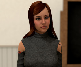 Картинка 3д+графика люди+ people девушка взгляд фон