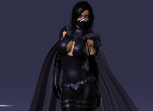 обоя 3д графика, люди , people, девушка, взгляд, фон, маска, накидка