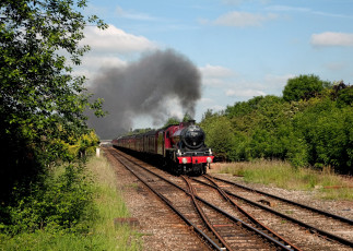Картинка техника паровозы паровоз дорога железная