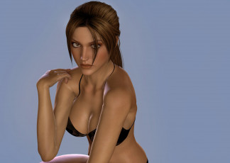 Картинка 3д+графика люди+ people девушка взгляд фон