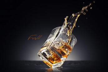 Картинка еда напитки стакан виски лед