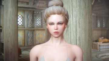 Картинка 3д+графика портрет+ portraits фон взгляд девушка