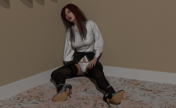 Картинка company+retreat 3д+графика фантазия+ fantasy фон пол девушка