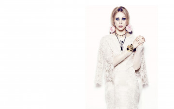 Картинка девушки sarah+gadon ожерелья череп браслет украшения кружево накидка белый фон платье розы актриса