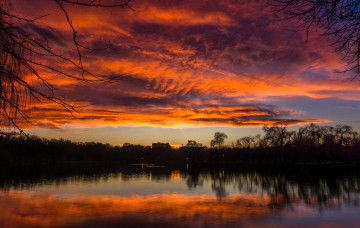 Картинка природа реки озера озеро закат