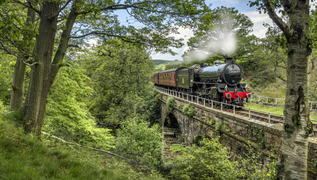 Обои картинки фото техника, паровозы, паровоз, дорога, железная