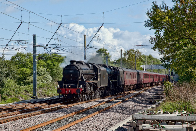 Обои картинки фото техника, паровозы, паровоз, дорога, железная