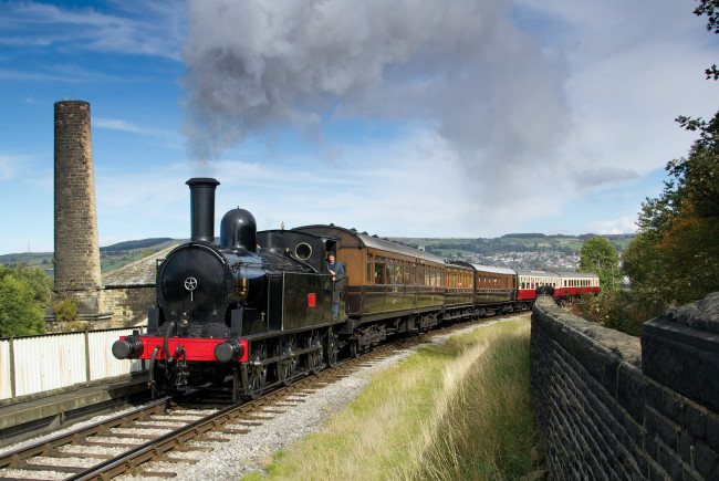 Обои картинки фото техника, паровозы, паровоз, дорога, железная